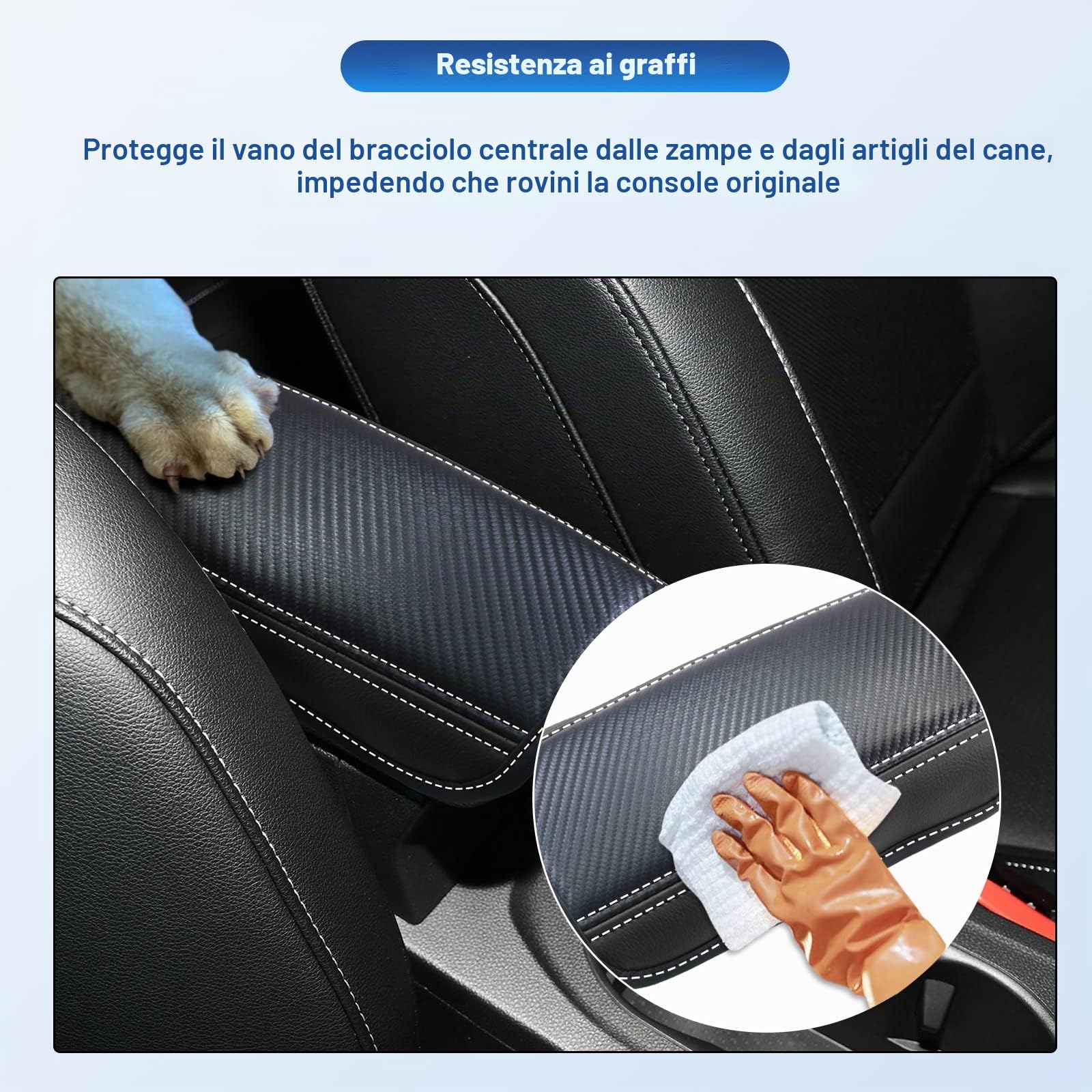CDEFG Compatibile con Renault Captur 2 2020-2024 2025, Copertura per Bracciolo Coperchio di Protezione della Scatola per Parti Console Centrale Guscio Antigraffio Auto E-Tech Hybrid Accessori (Nero)