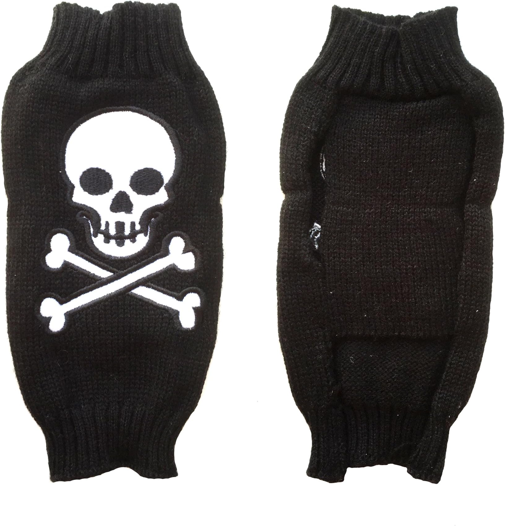 Westieclub Cute Soft Halloween Style Black/White Skull Pet Puppy Dog Sweater Jumper Clothes Coat (M)