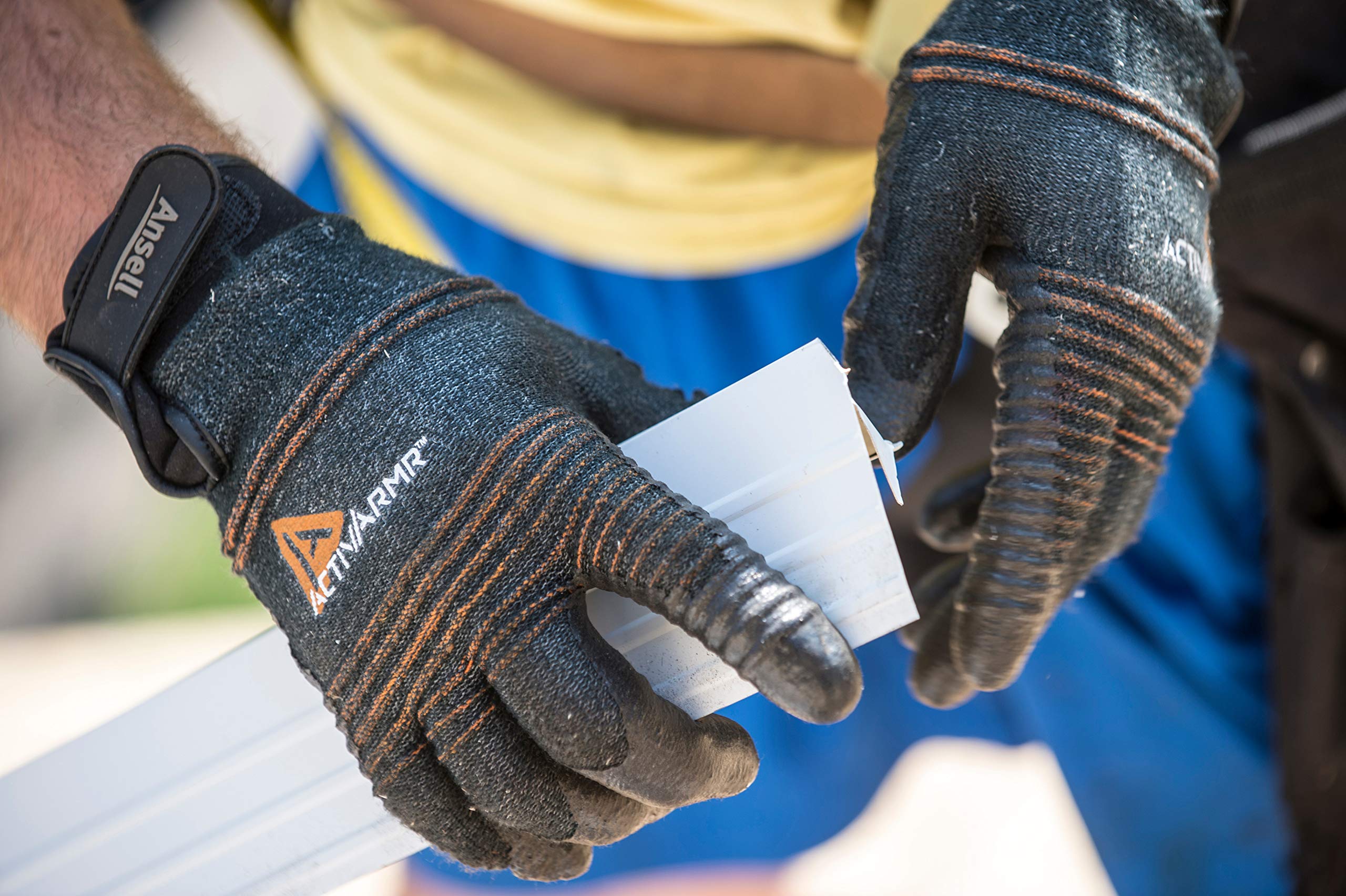 Ansell ActivArmr 97-008 Arbeitshandschuhe, Mehrzweckhandschuhe, Mechanikschutz-Handschuh, Industrie PSA, Schwarz, Größe XL (1 Paar)