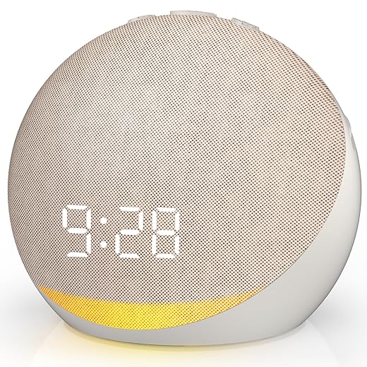 Sound Machine Alarm Clock for Bedroom: 25 Natural Sleep Sounds White Noise Machine for Adults Kids