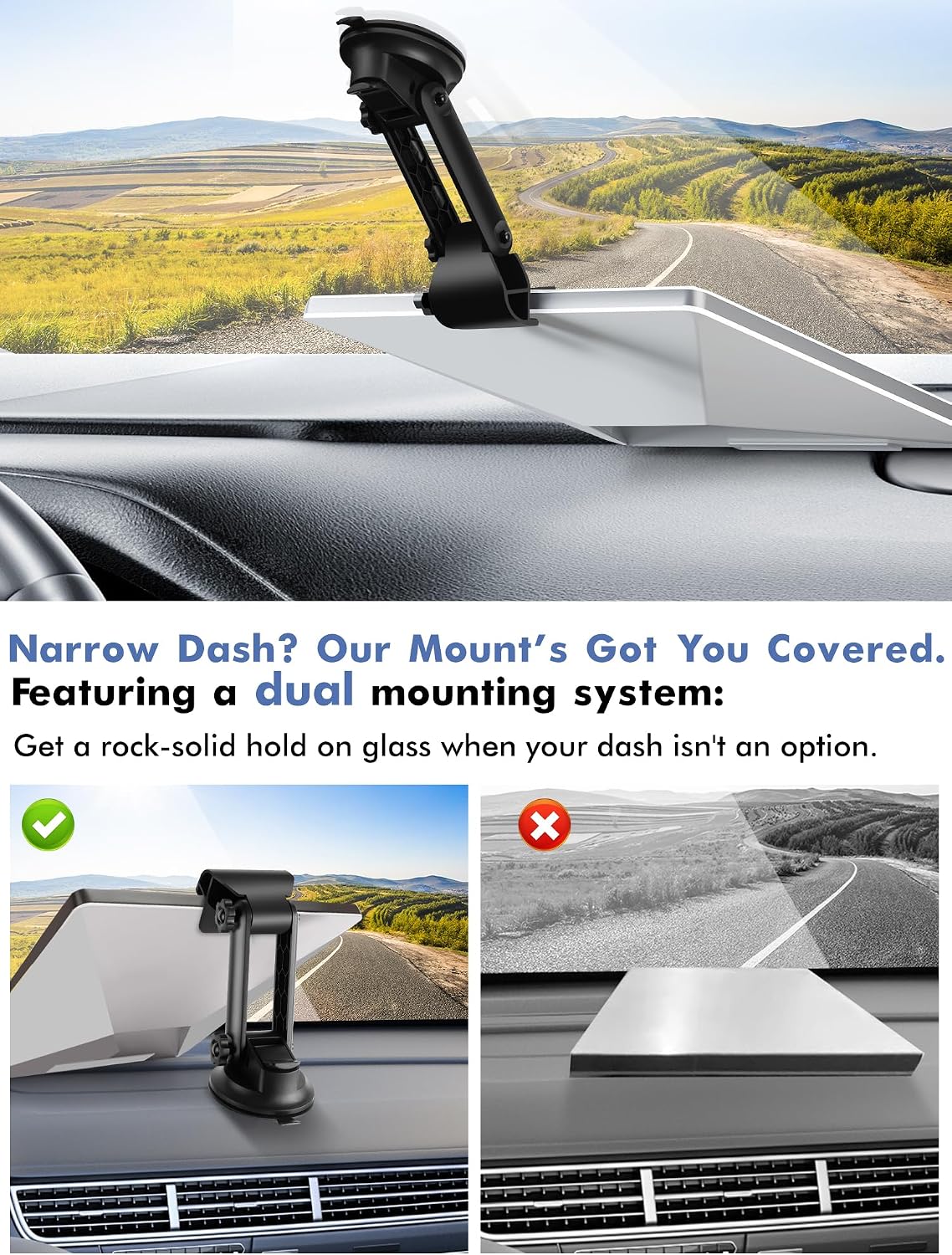 Starlink Mini Car Mount for Dashboard, [Upgraded Strongest Suction & Clip] Starlink Mini Suction Cup Mount, Ultra-Stable Mount