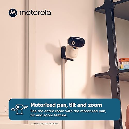 Miniatura 5 de Motorola Baby PIP1610 HD - Monitor de bebé motorizado de 5 pulgadas con 2 cámaras, montaje en pared, rango de 1000 pies, audio bidireccional,
