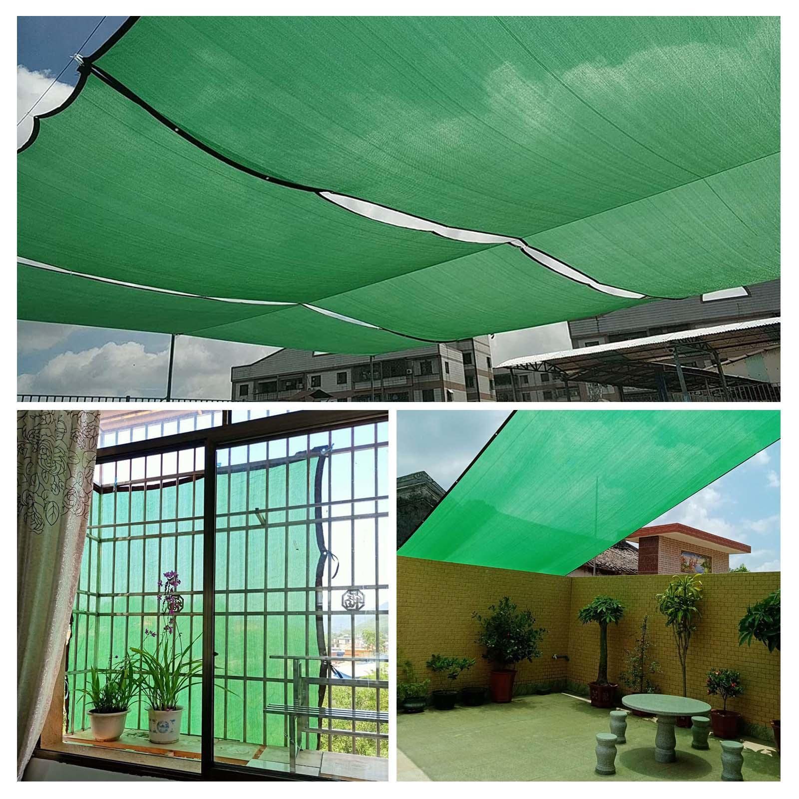 Malla De Sombreo Verde,Tela De Sombreo Para Plantas,Red De Sombra 90% Protección Solar,Lona De Malla Sombreadora Con Ojales,Toldo,Para Invernadero De Jardín,Personalizable,Green-6x8m(19.7*26.2ft)