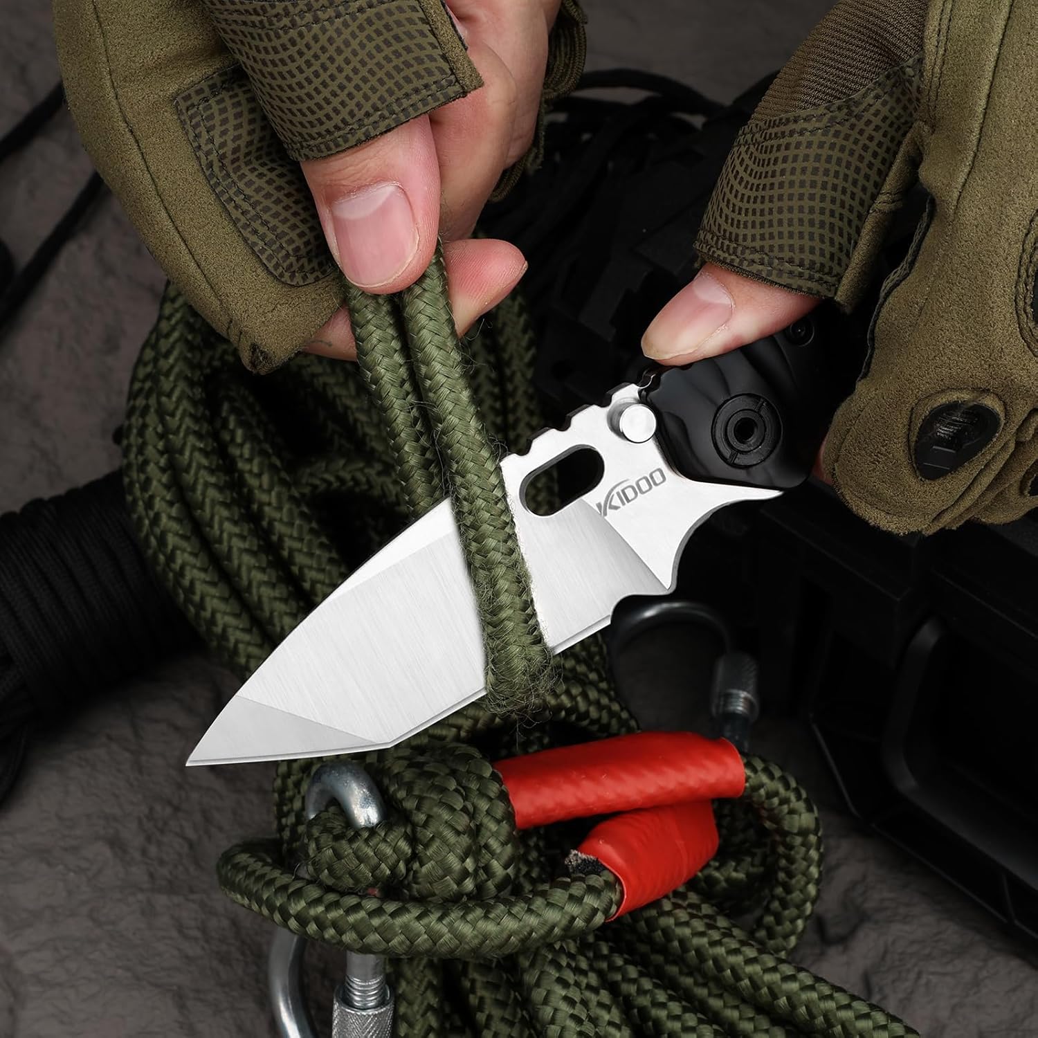KIDOO Pocket Folding Knife, 2.83" 5CR15 Stainless Steel Blade and Handle with Clip - EDC Knife for Hunting Camping Hiking Tactical Survival Present for Men Dad Women