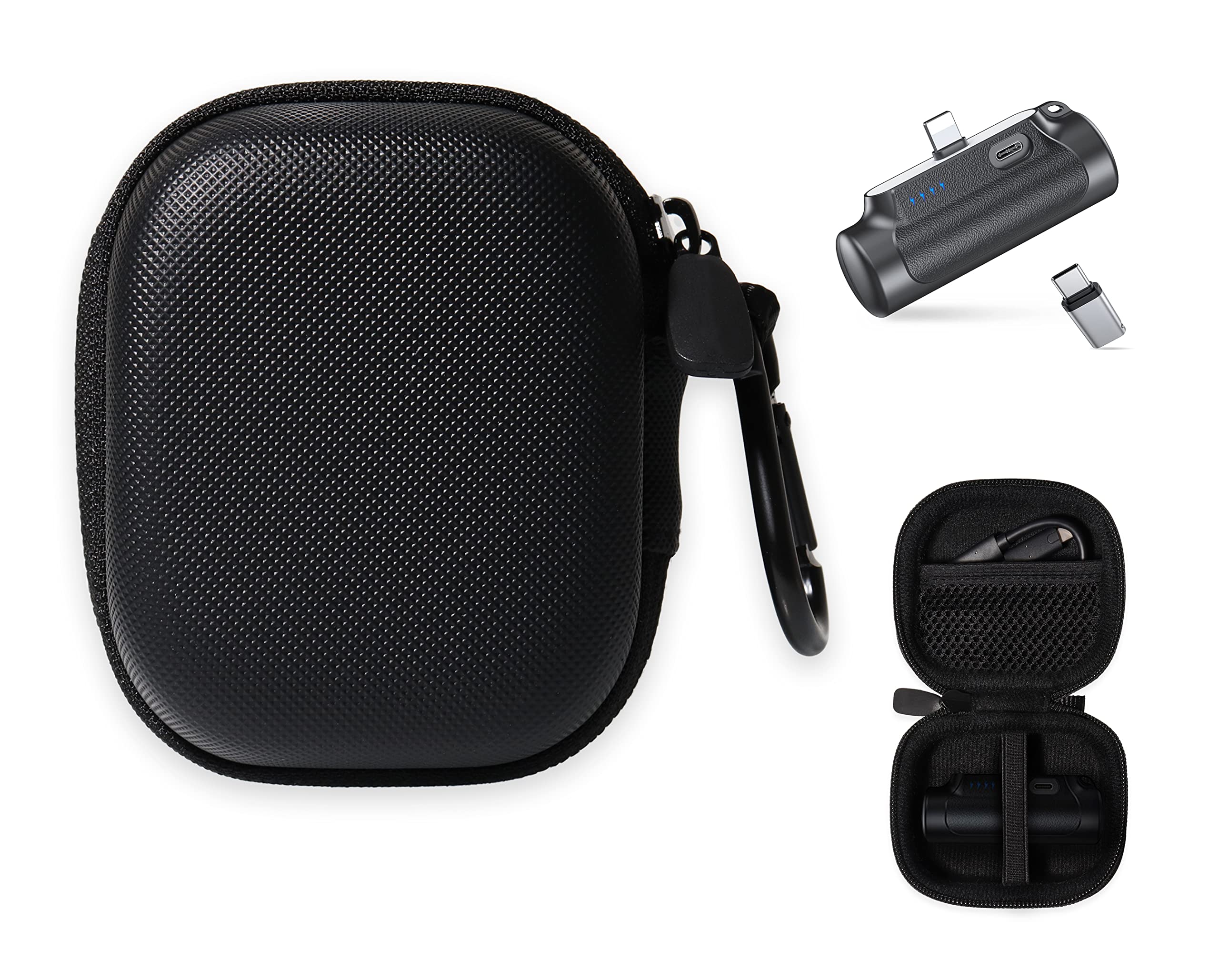 Alltravel Palm Size Case for Abnoys Portable Charger (Black)