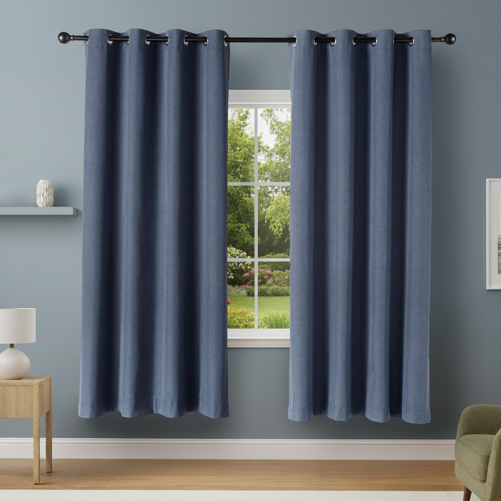 

                                                    Amazon Basics 100% Blackout Curtains with Grommets