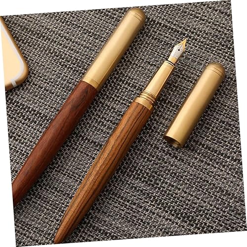 Miniatura 4 de Operitacx Bolígrafo de fibra de vidrio, bolígrafo de madera hecho a mano, bolígrafo de caligrafía, bolígrafos de práctica de caligrafía, bolígrafos