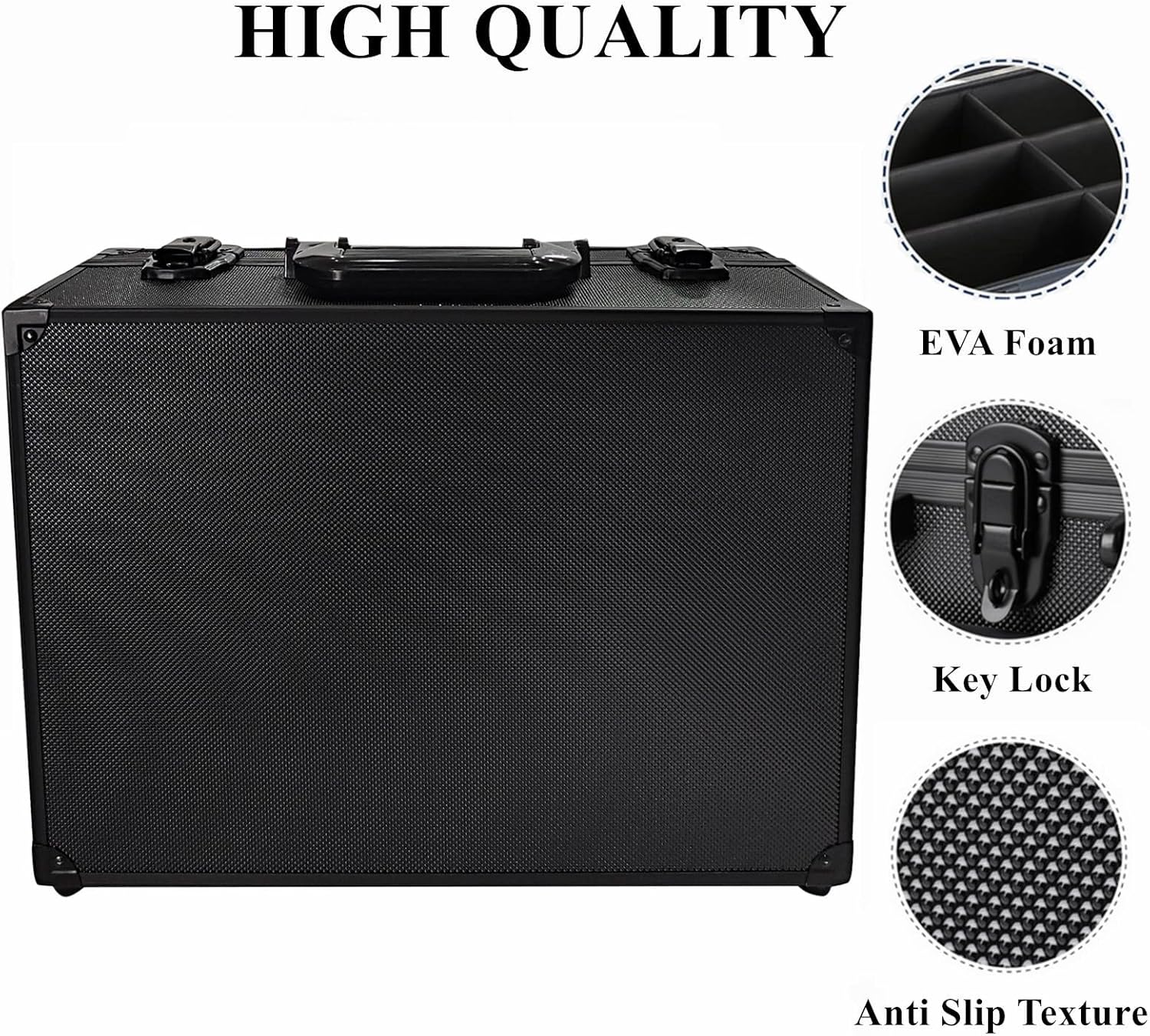 Toploaders Storage Box, Hard Toploaders Storage Case for 3" x 4" 35pt Rigid Card Holders, Card Deck Box Fits Cards, Top Loaders and Magnetic Card Holders (Black)