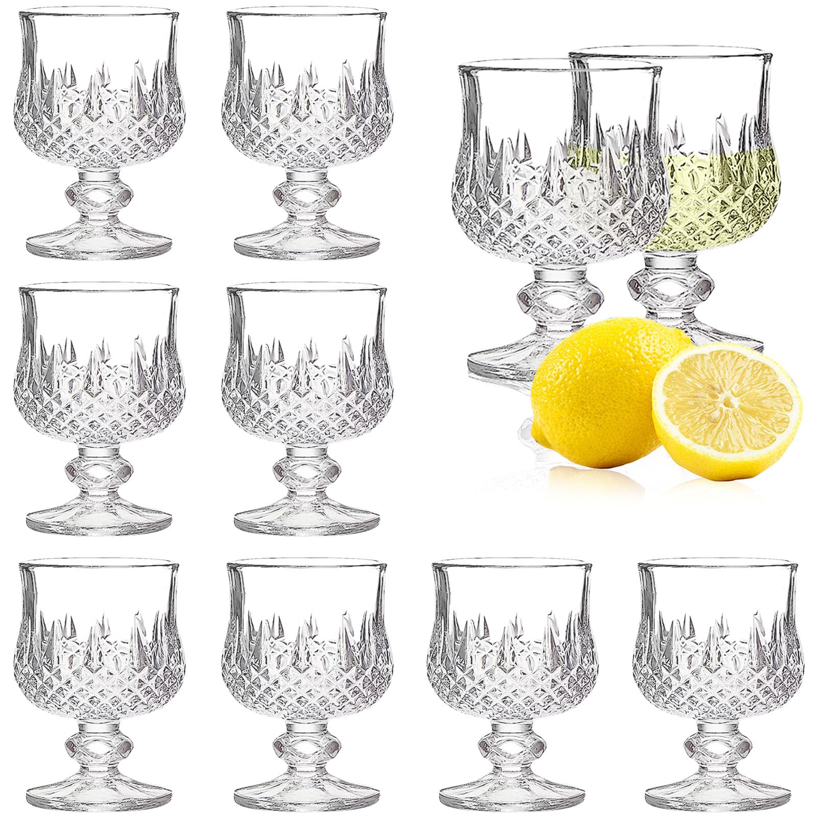 Verres à shot pour apéritif dinatoire et soirées festives avec ce lot de 8 shooters transparents