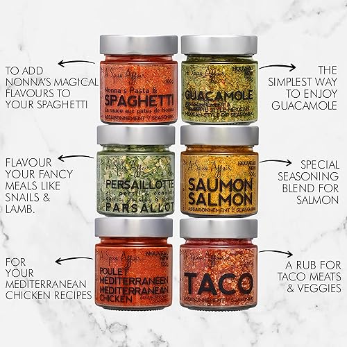 Miniatura 2 de A Spice Affair 's Pro Kit - Juego de 12 especias - Juegos de especias y condimentos - Taco, carne real, bagel, salmón, mediterráneo, mezclas de