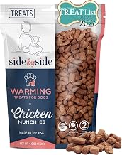 Side by Side Chicken Munchies - Warming Freeze-Dried Dog Treats - Ideal Dog Training Treats, Snack or Reward - Made of Whole Raw Ingredients, Free of Artificial Additives - USA Made (4oz., Pack of 2)