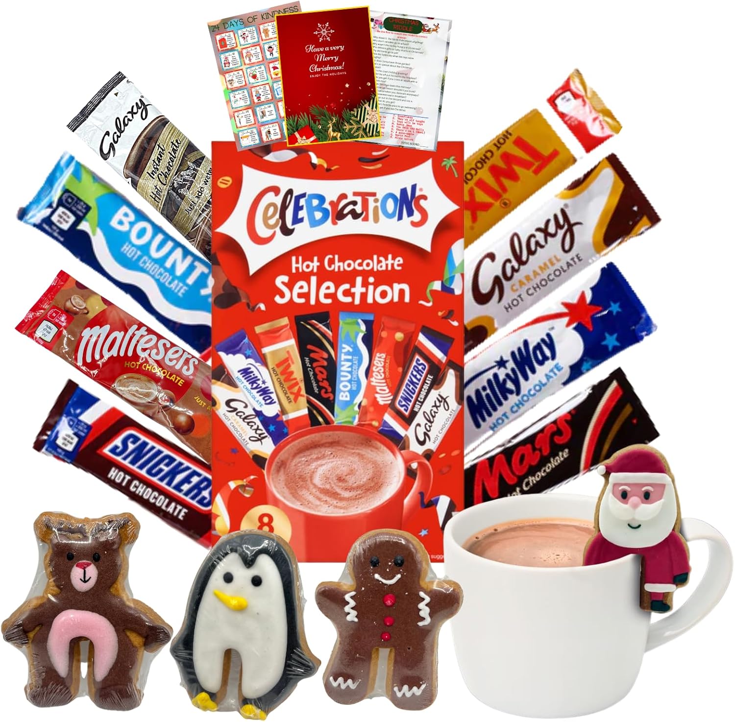 Celebrations Hot Chocolate Gift Set 8x Assorted Hot Chocolate Sachets