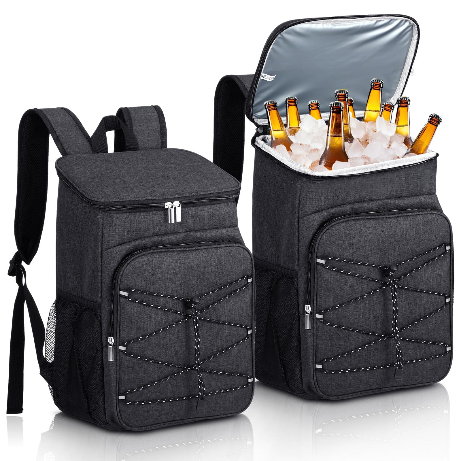 NALACAL Insulated Cooler Backpack Outdoor, Waterproof Leak Proof Cooler Backpack, Lightweight Oxford Cloth Cooler Bag, Soft Backpack Coolers, for Beach, Camping, Kayaking, Travel, and Road Trips