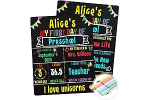 First & Last Day of School Chalkboard Sign! (11x14 inches, Double Sided),...