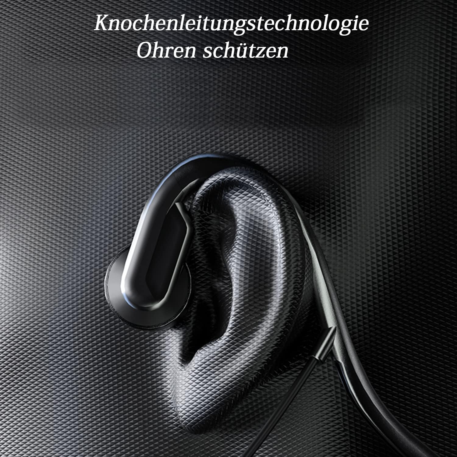 knochenleitungskopfhörer mit Kabel, Typ C-Stecker Knochenleitungskopfhörer Mit Mikrofon-Stereo, IPX5 wasserdichte Kabelführung Outdoor-Sport-Headset