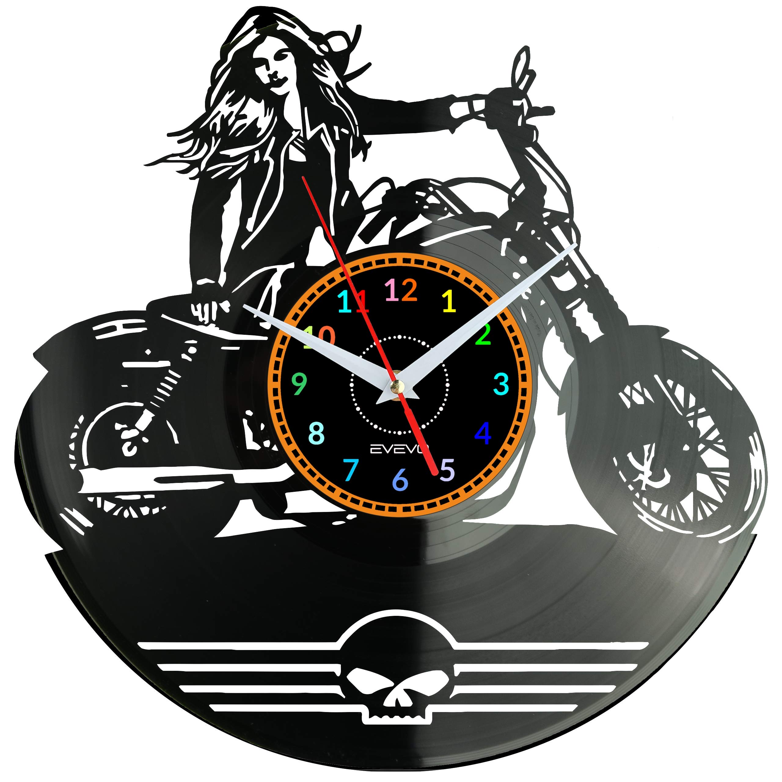 Horloge Vinyle Automobile : Moteur Horloge Murale Plaque Moderne w0611