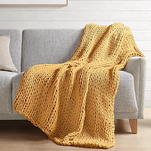 Madison Park - Manta de punto grueso hecha a mano, diseño lujoso y clásico, elegante, suave, ligera, transpirable, estilo cabaña, decoración de