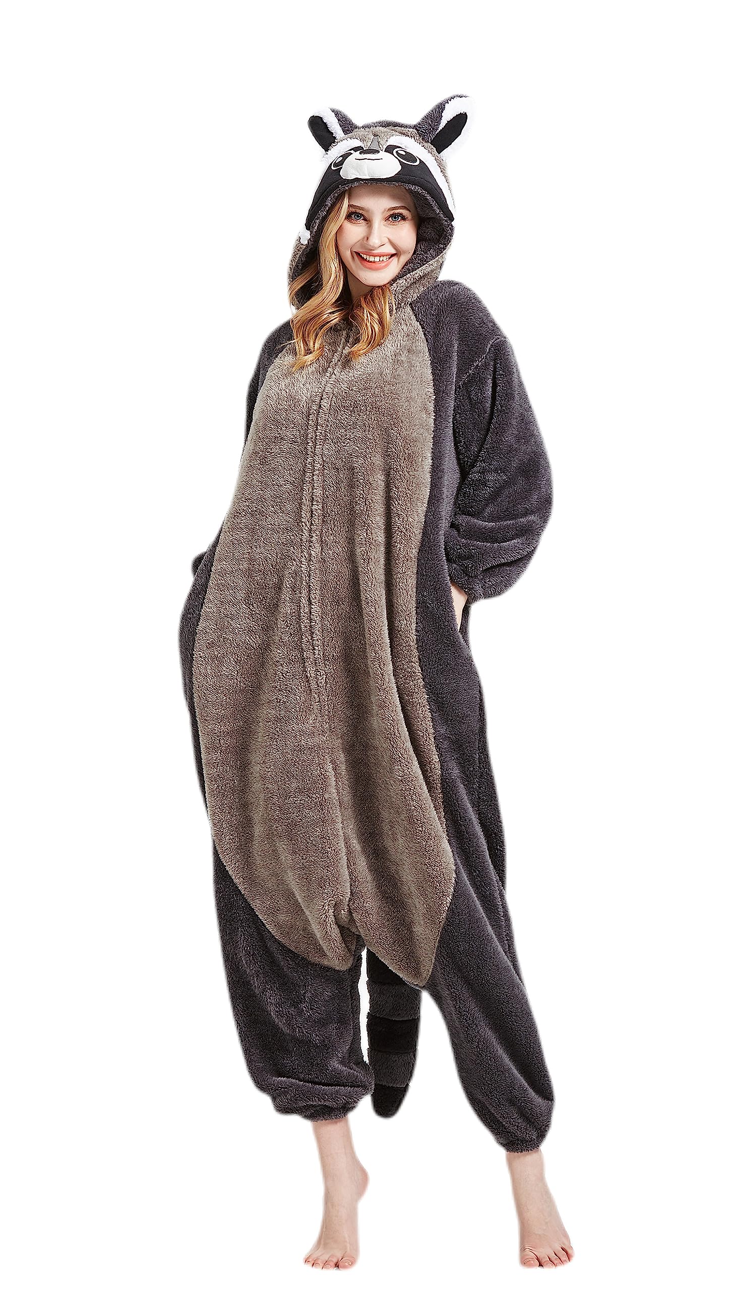 Simzoo Unisex Adulti Pigiami Animali Kigurumi Carnevale Costume Halloween Cosplay Onesies Natale Intero Tuta Pigiami