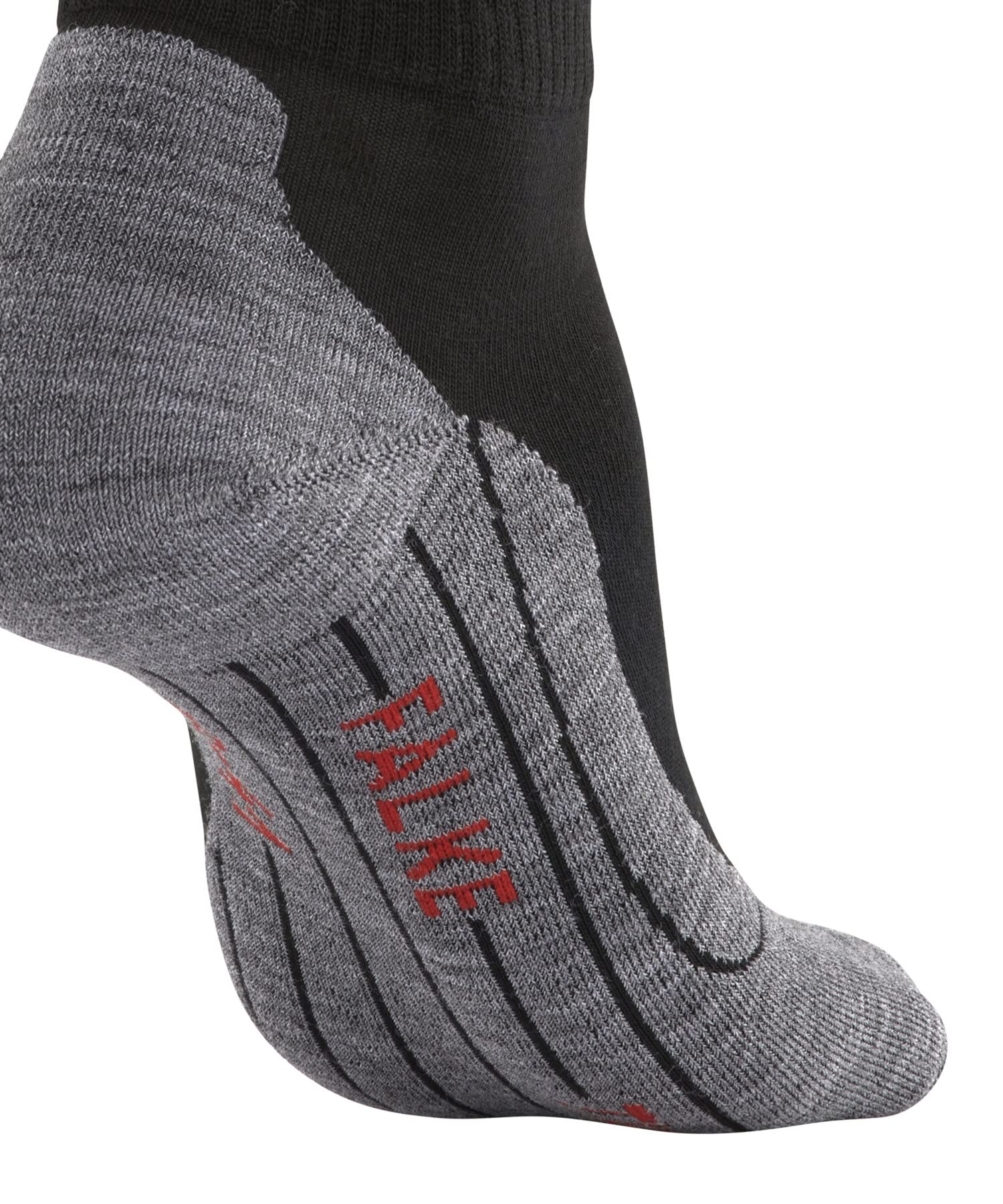 FALKE Mężczyźni Skarpety do wędrówek TK5 Wander Short M Sso wełna materiał funkcjonalny przeciw pęcherzom cienkie 1 Para, Czarny Black-Mix 3010, 46-48