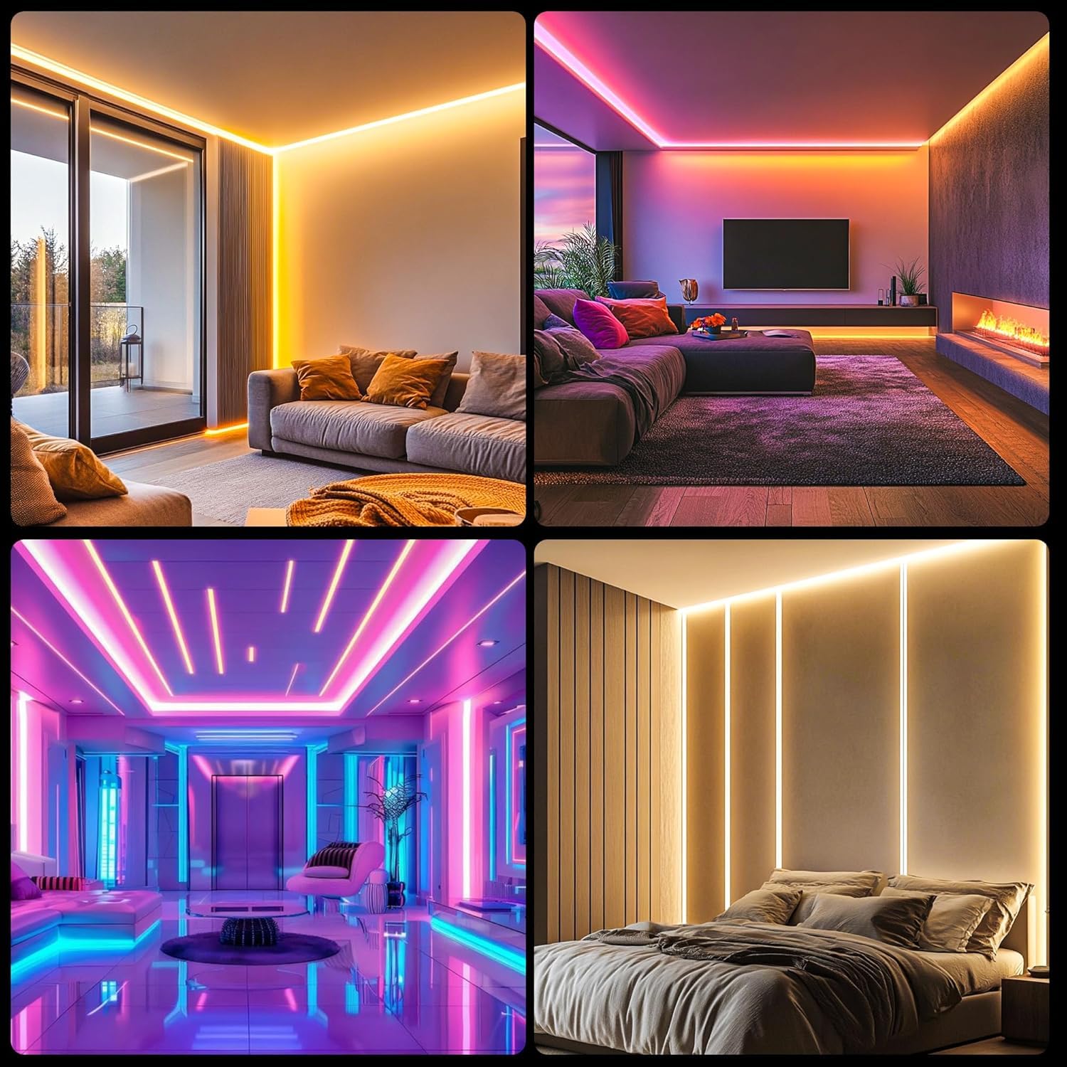 Profil LED do suchej zabudowy 2 m × 15 – aluminiowy kanał LED 55,5 × 14,9 mm – 12 mm wymiar wewnętrzny do oświetlenia zabudowy