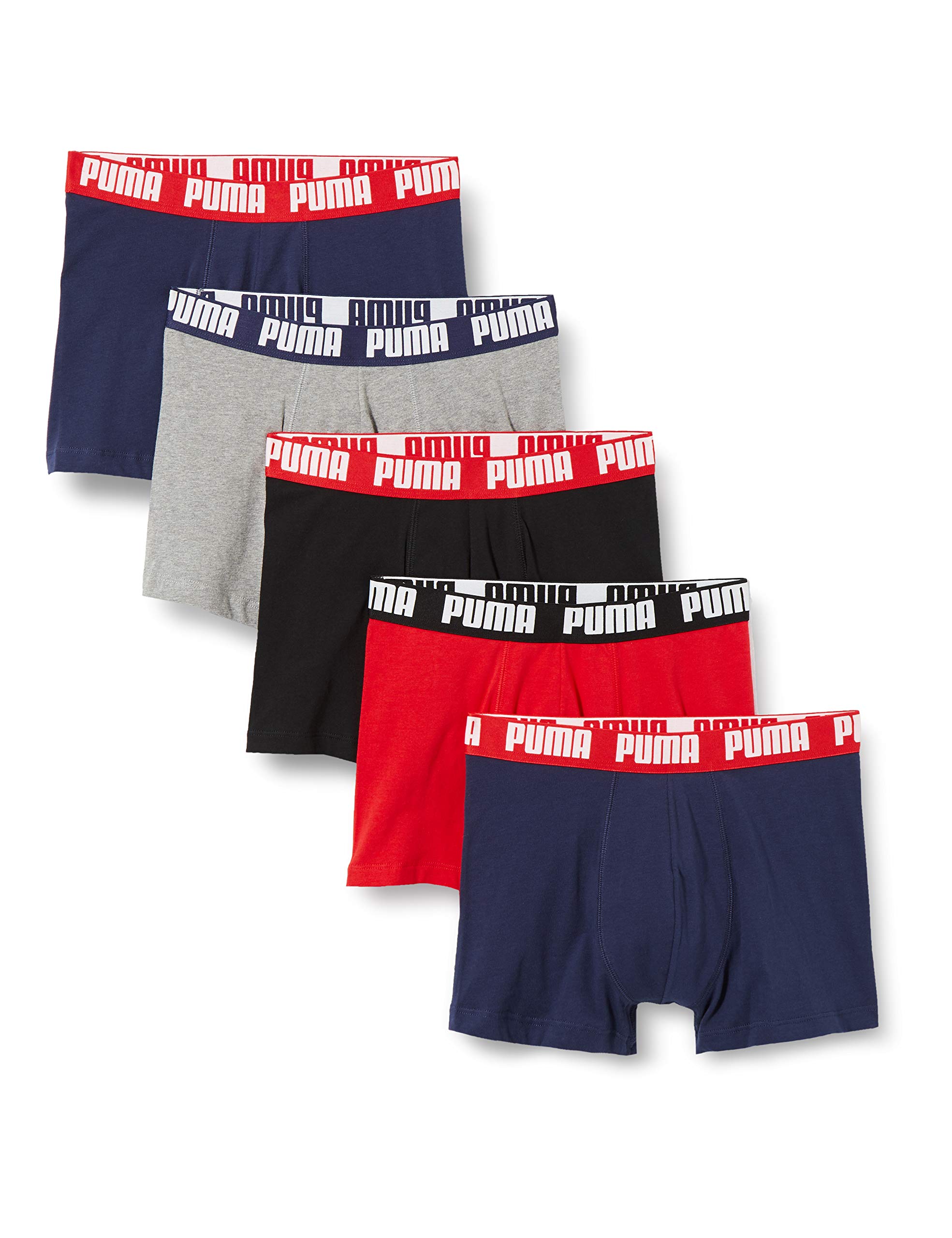 Puma Basic Męskie Bokserki, Wielokolorowy, XXL / 5 sztuk