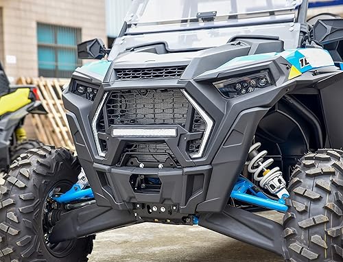 Miniatura 5 de SAUTVS Parrilla de malla frontal con luz para RZR XP, rejilla de malla negra impermeable con barra de luz LED para accesorios Polaris RZR XP 1000