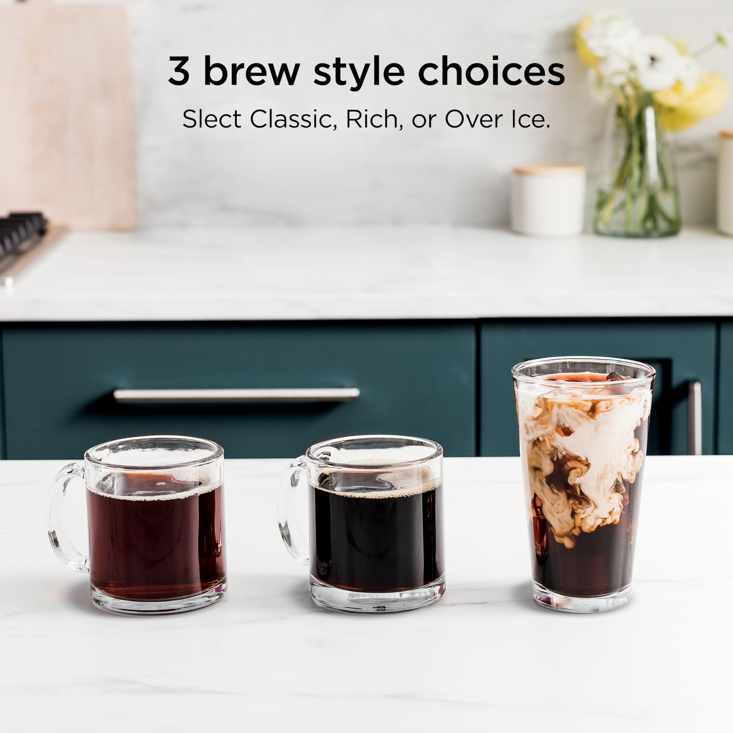 Ninja Drip Coffee Maker, DualBrew Pro Hot & Iced, Black, CFP101 | Single Serve to Carafe, Brew with Pods & Grounds, Compatible with K Cups, 3 Brew Styles, 60oz Removable Reservoir