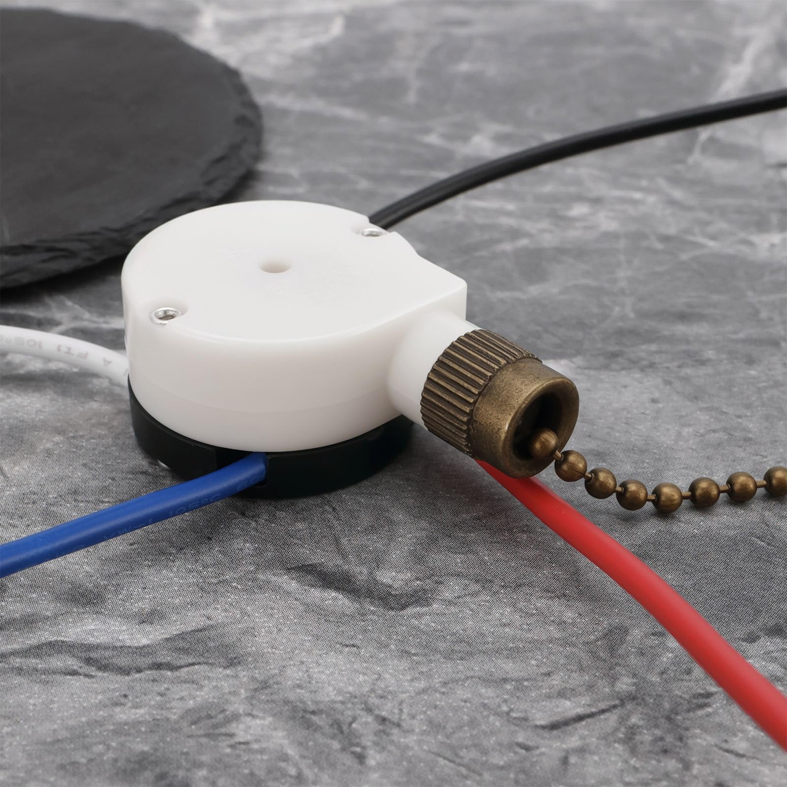 2pcs Interruptor Ventilador Techo 3 Velocidades 4 Cables con Hilo Algodón ZE-208S E89885 Interruptor Cadena Tracción Interruptor Ventilador de 47 X 31 X 18,5 Mm