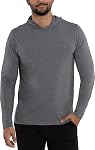 X RAY Mens Crewneck Hooded Long Sleeve T-Shirt, Soft Stretch Premium Cotton Slim Fit Casual Fashion Tee
