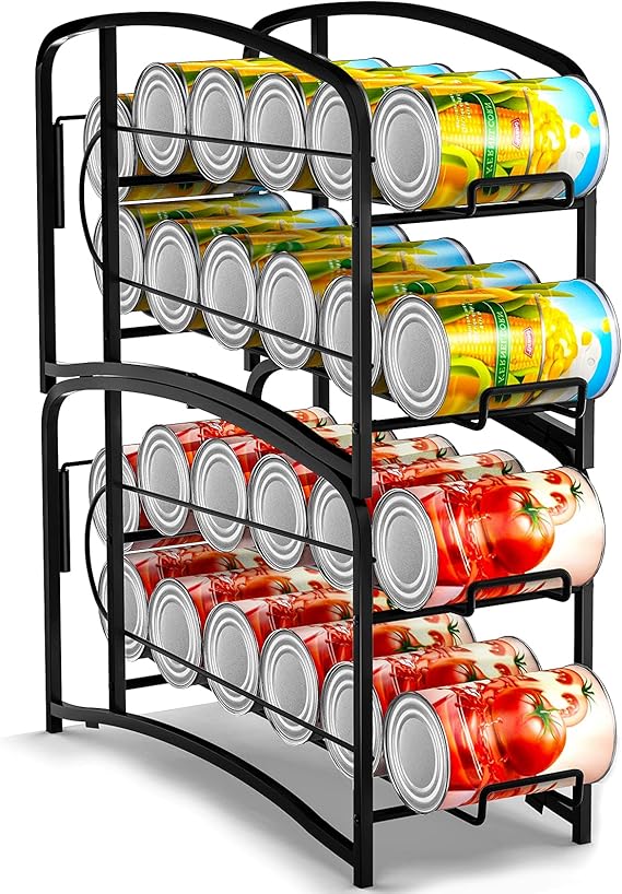 Mutool 2 Pack Stackable Can Rack Holder for Fridge Kitchen Cupboard