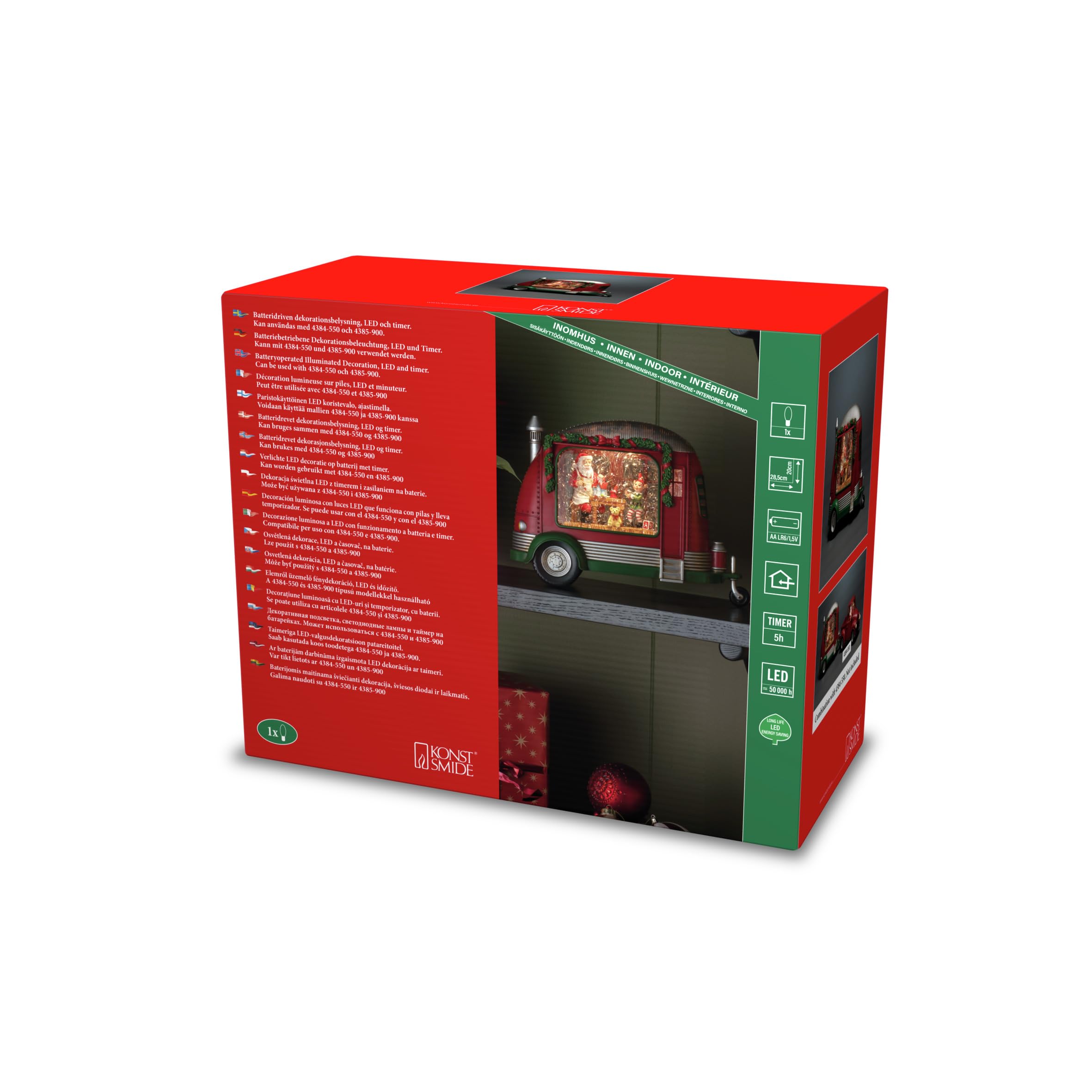 Led lantaarn met kaars | PerfectLED | 23 cm (Timer, Batterij, Binnen