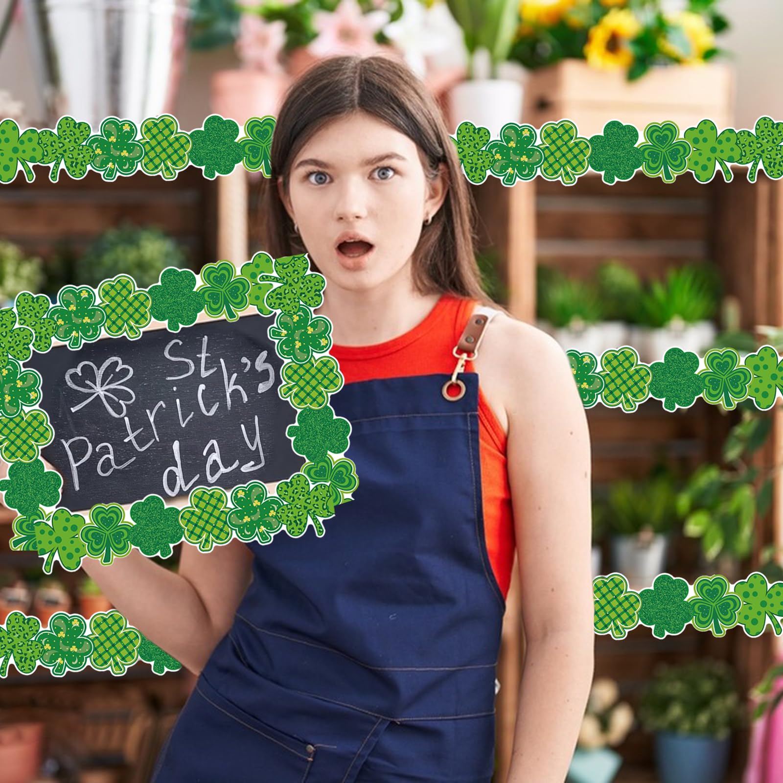 Snapklik.com : 69 Feet St. Patricks Day Shamrock Bulletin Board Borders ...