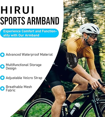 Miniatura 2 de HiRui Brazalete deportivo universal cómodo para correr, soporte para teléfono celular para entrenamiento de ejercicio, compatible con iPhone