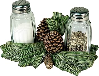Rivers Edge Products Salt and Pepper Shakers Set, Unique Poly Resin and ...