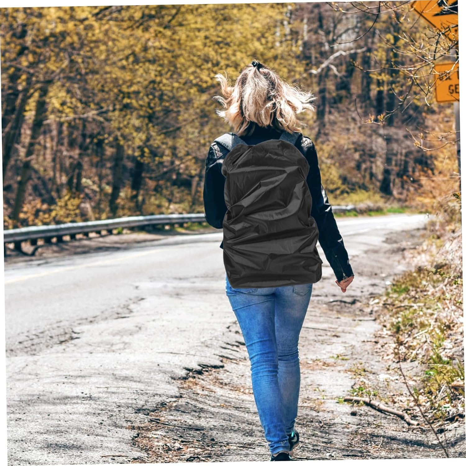 UPKOCH Backpack Rain Cover for Hiking and Camping -Frost Reusable and Portable Fits Bags Outdoor Essential