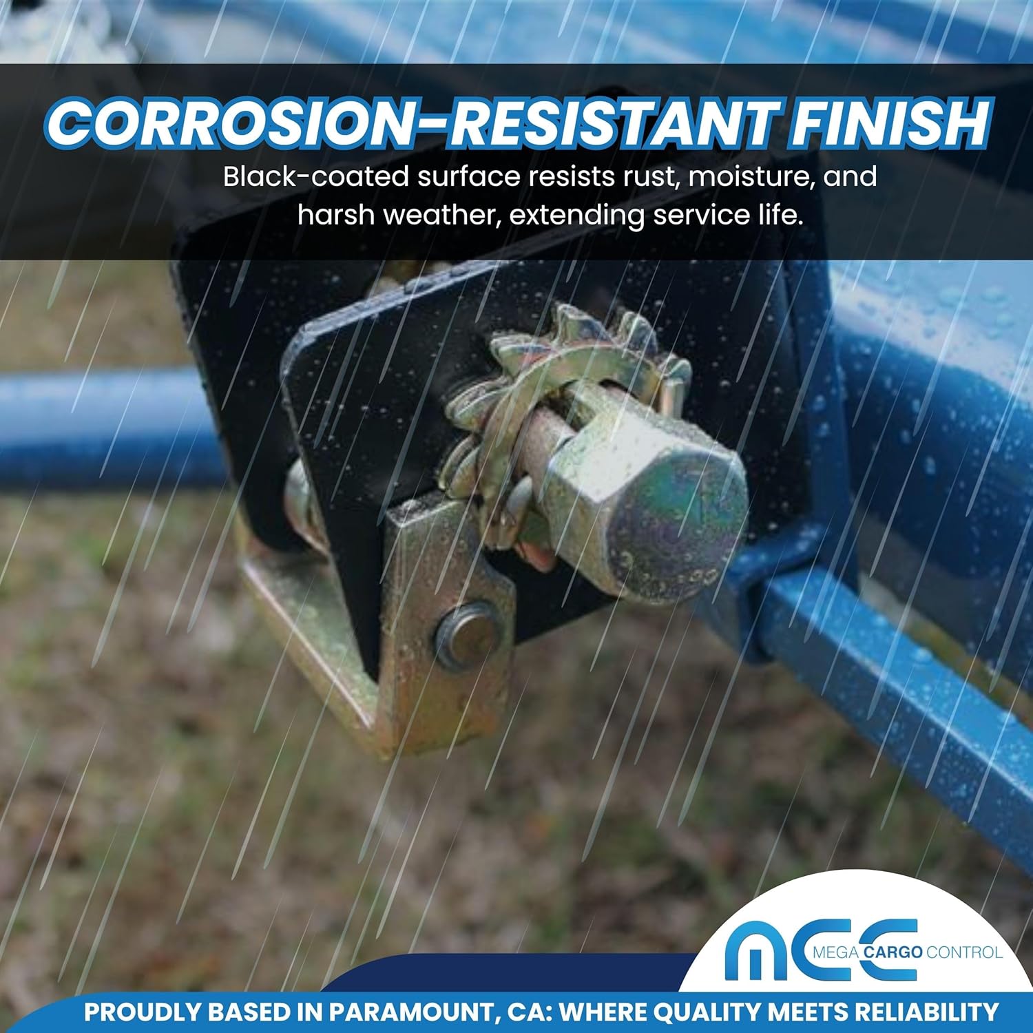 Mega Cargo Control Truck Lashing Winch (1 Left + 1 Right) for 2” Webbing, Bolt-On Style | Heavy-Duty Truck Tie Down Tow Dolly Rack Strap Ratchet Farm Construction Flatbed