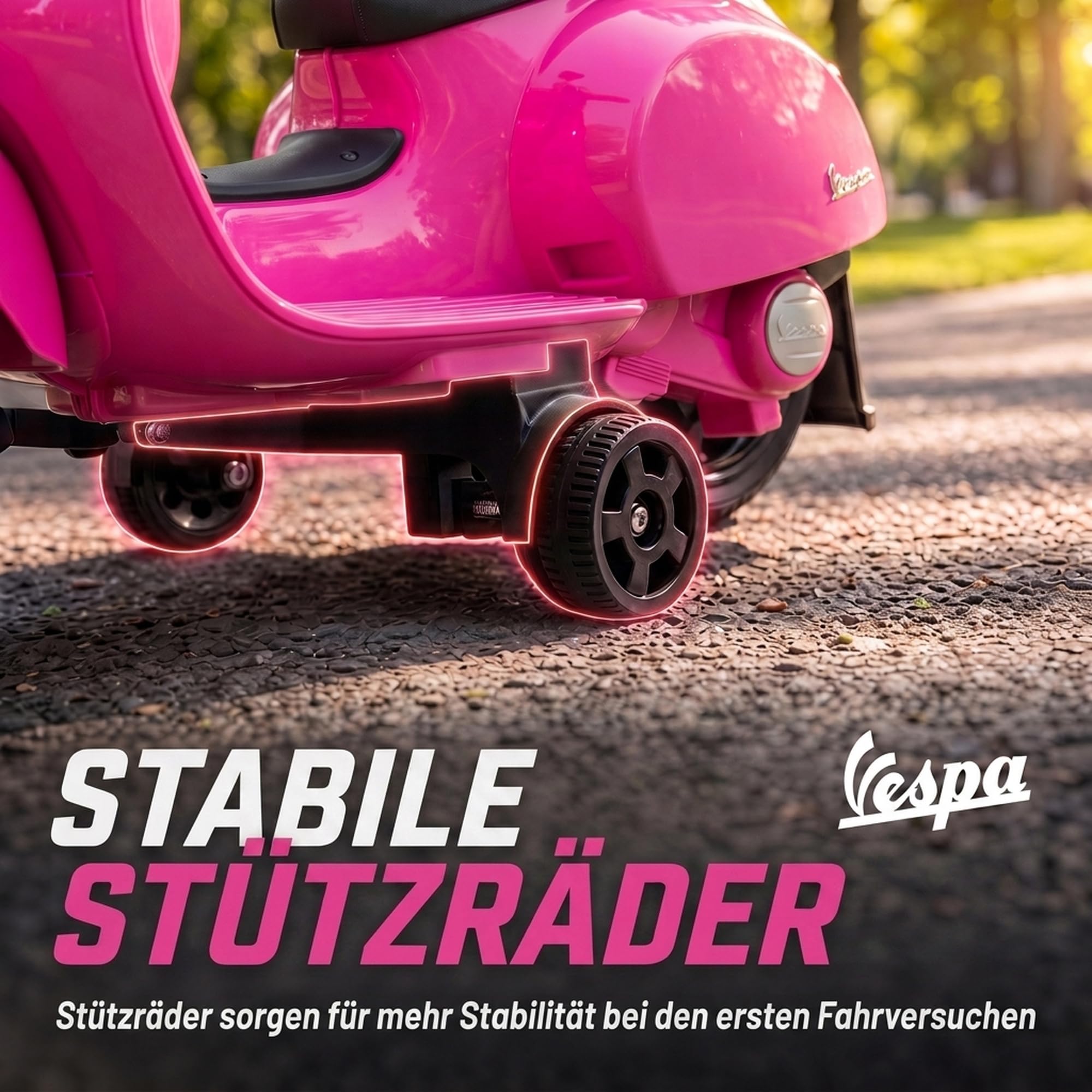 AIYAPLAY Elektryczny motocykl dziecięcy Mini Vespa GTS 6 V motocykl