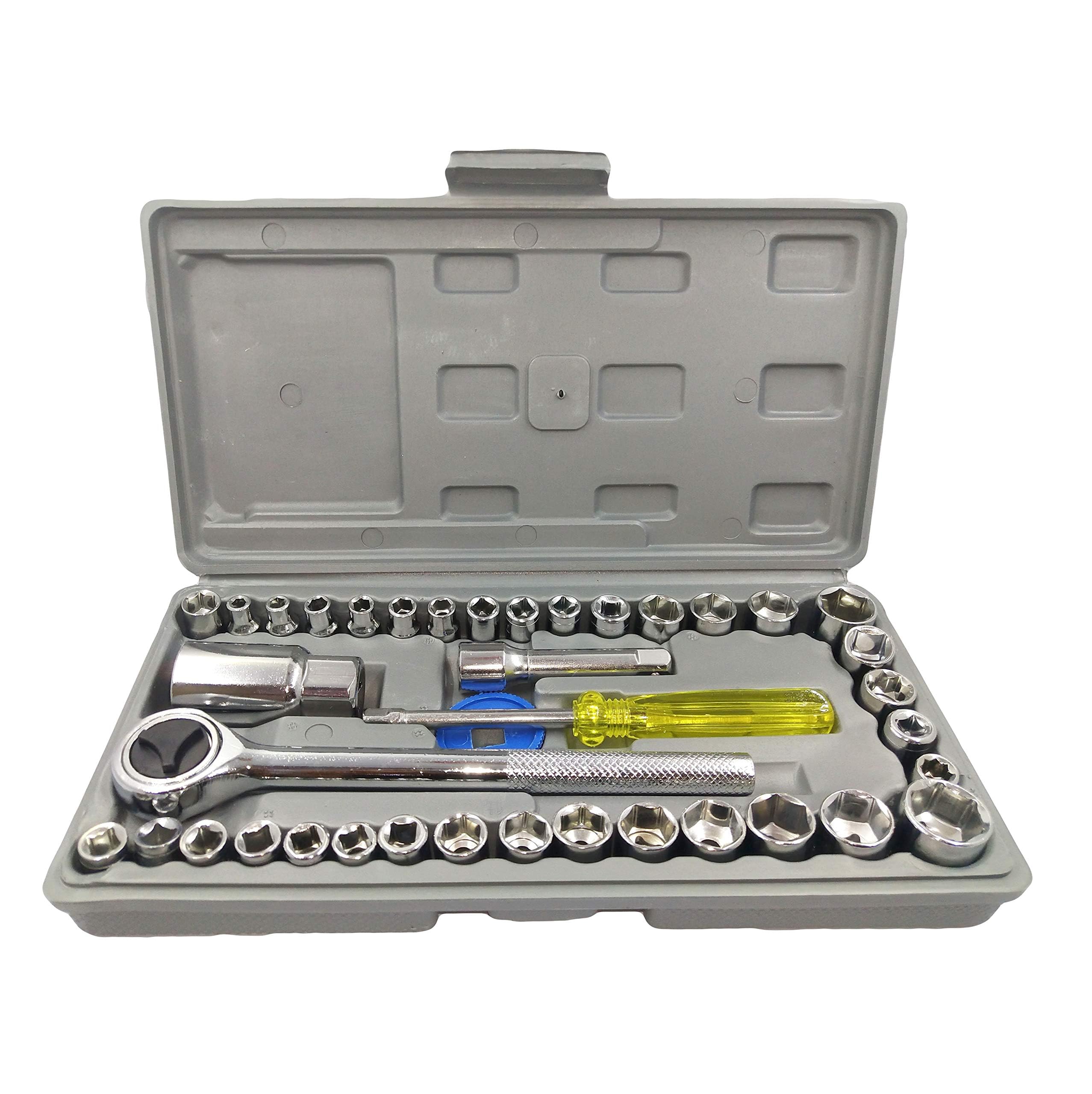 SKYWATER Practical Ratchet Wrench Socket Handle Set Carbon Steel Multi-Function Spanner Kit Manual Auto Car Repair Tool Repair Wrenches Screw Size Ratchet Set - 40Pcs, Hex (B0BNQB68G5) Amazon Price History, Amazon Price Tracker