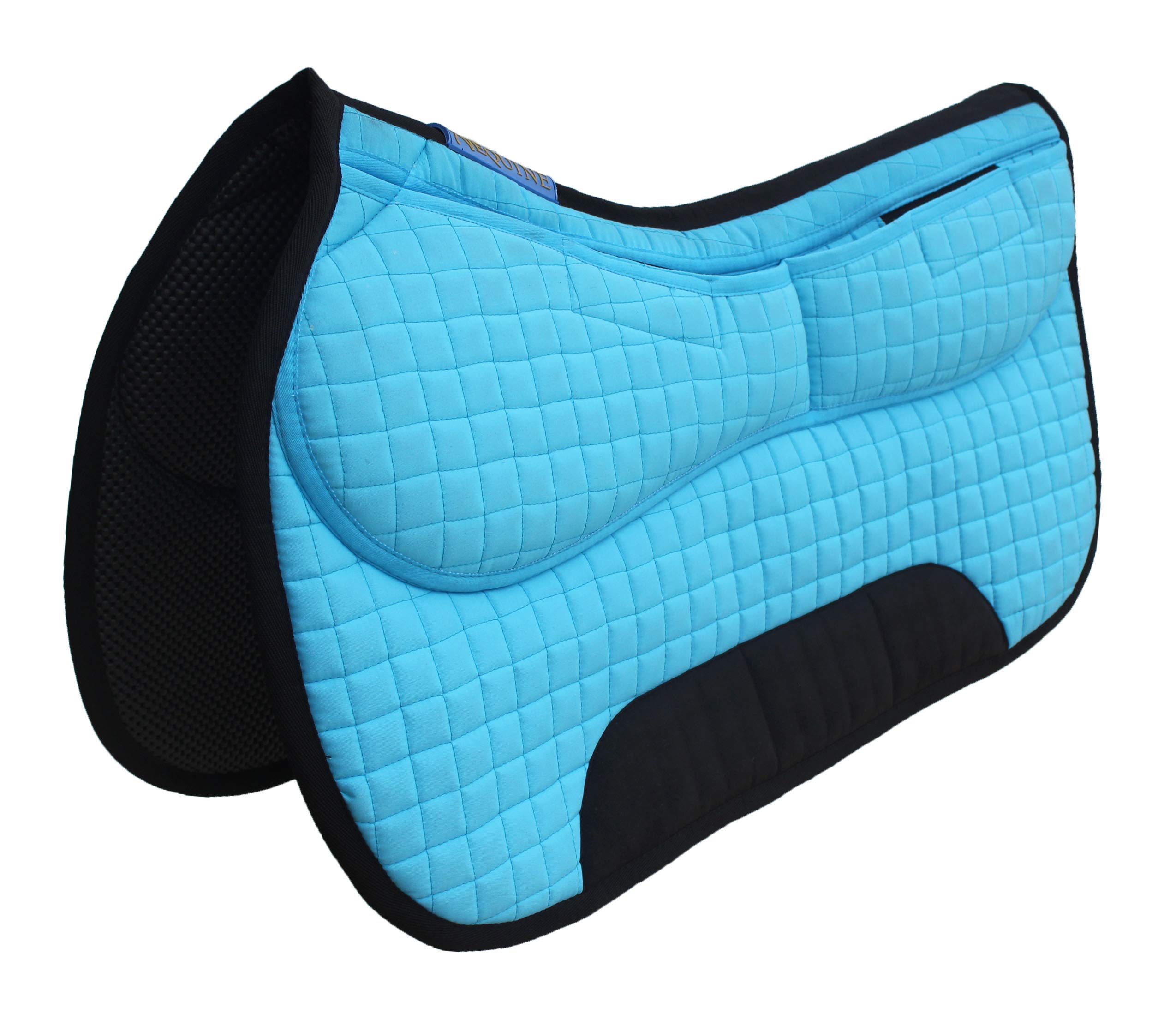 CHALLENGER - Sottosella per cavallo, 66 x 40,6 cm, imbottitura in neoprene, trapuntata con inserti in schiuma rimovibili 39TS12TR
