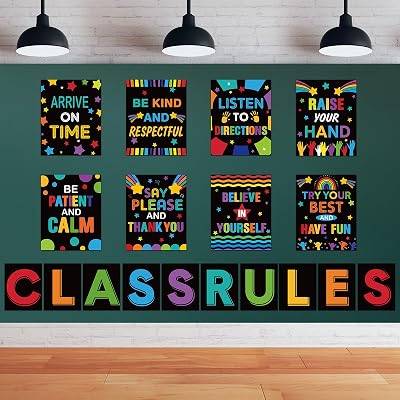 Pajean 18 Pieces Classroom Rules Poster Classroom Nepal | Ubuy