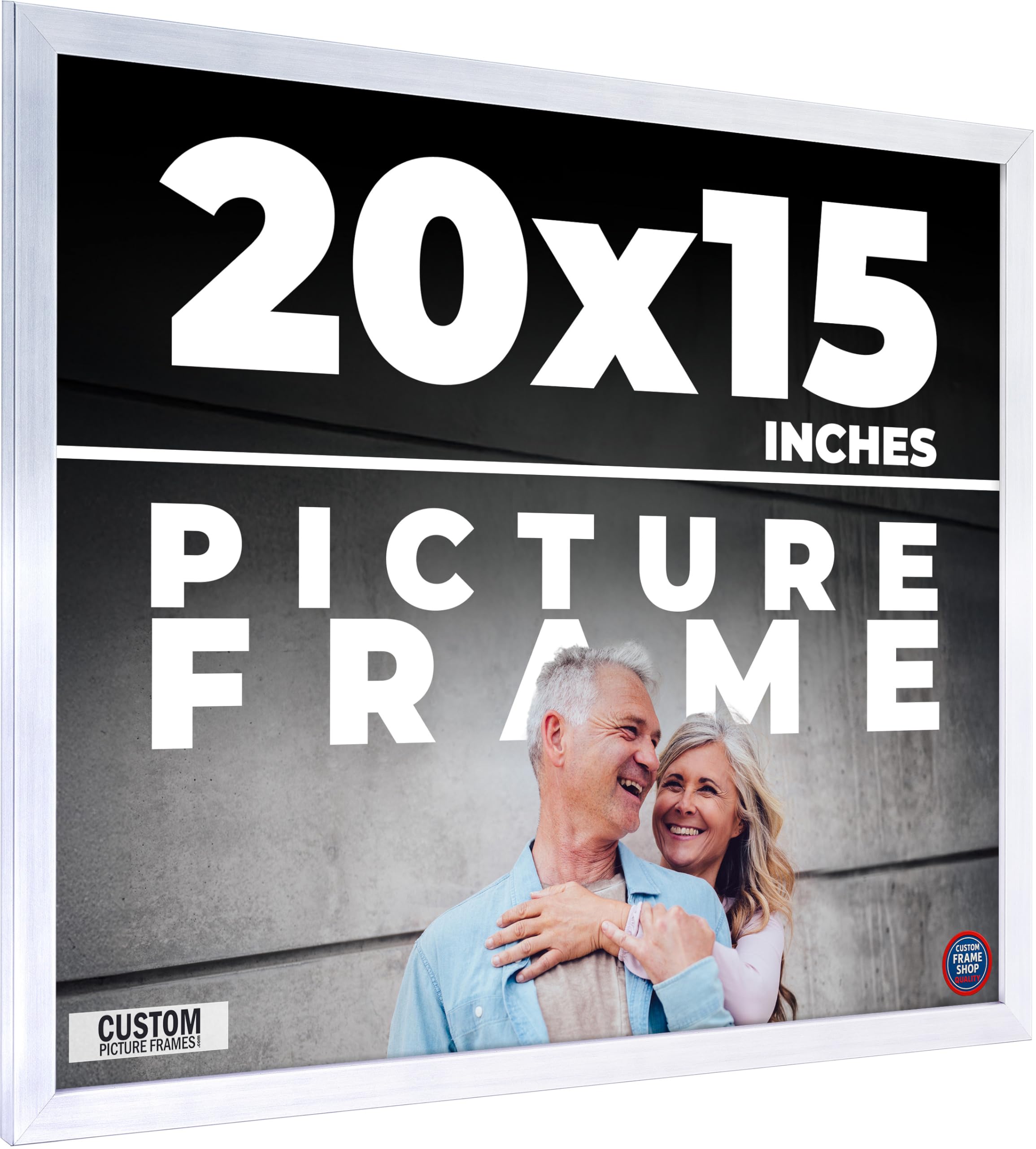 Amazon.com - CustomPictureFrames 20x15 Stainless Silver Picture