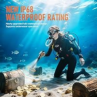 Vista 6 de Detector de Metales Pinpointer, Sonda Localizadora de Búsqueda de Tesoros con Pantalla LCD, Varita Puntero de Mano Profesional Impermeable con 4