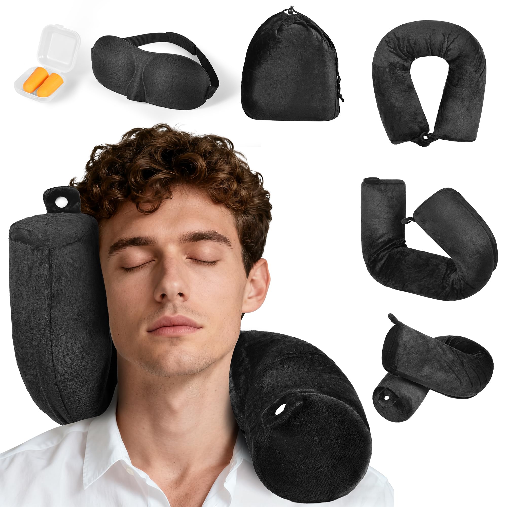 Heromask BetterSleep: Cuscino da Viaggio - Dormi In Avanti su Aereo, Bus e Treno! Cuscino Gonfiabile da Viaggio per Dormire Comodamente Durante i Voli Lunghi | Travel Pillow (Verde pastello