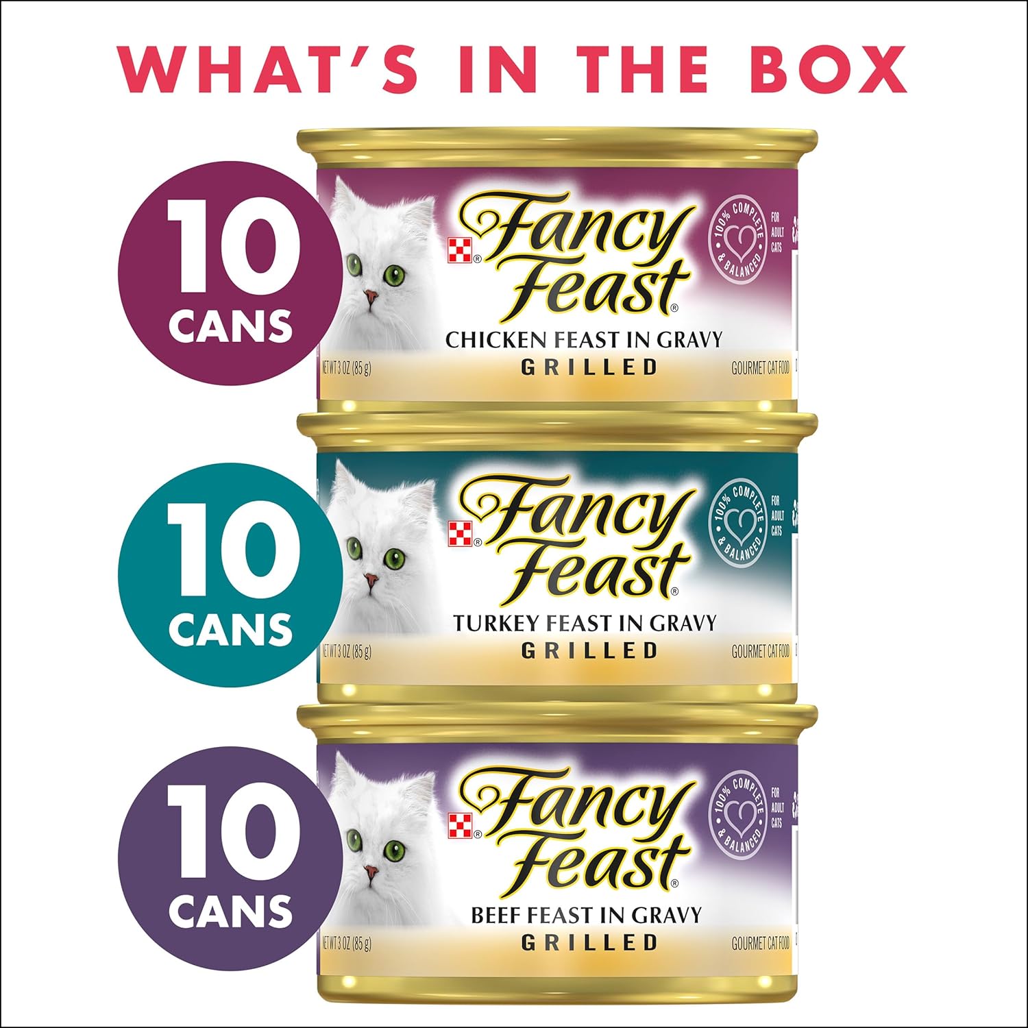 Fancy Feast® Grilled Poultry & Beef Feast Wet Cat Food Variety Pack - 30 Cans