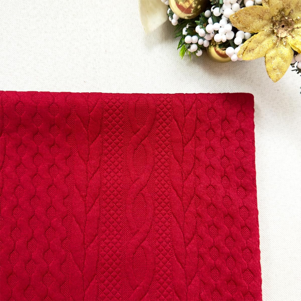 Booque Valley Throw Pillow Covers, Pack of 2 Super Soft Elegant Modern Embossed Patterned Red Cushion Covers Decorative Stretchy Pillow Cases for Sofa Bed Car Chair, Rectangular (Red)