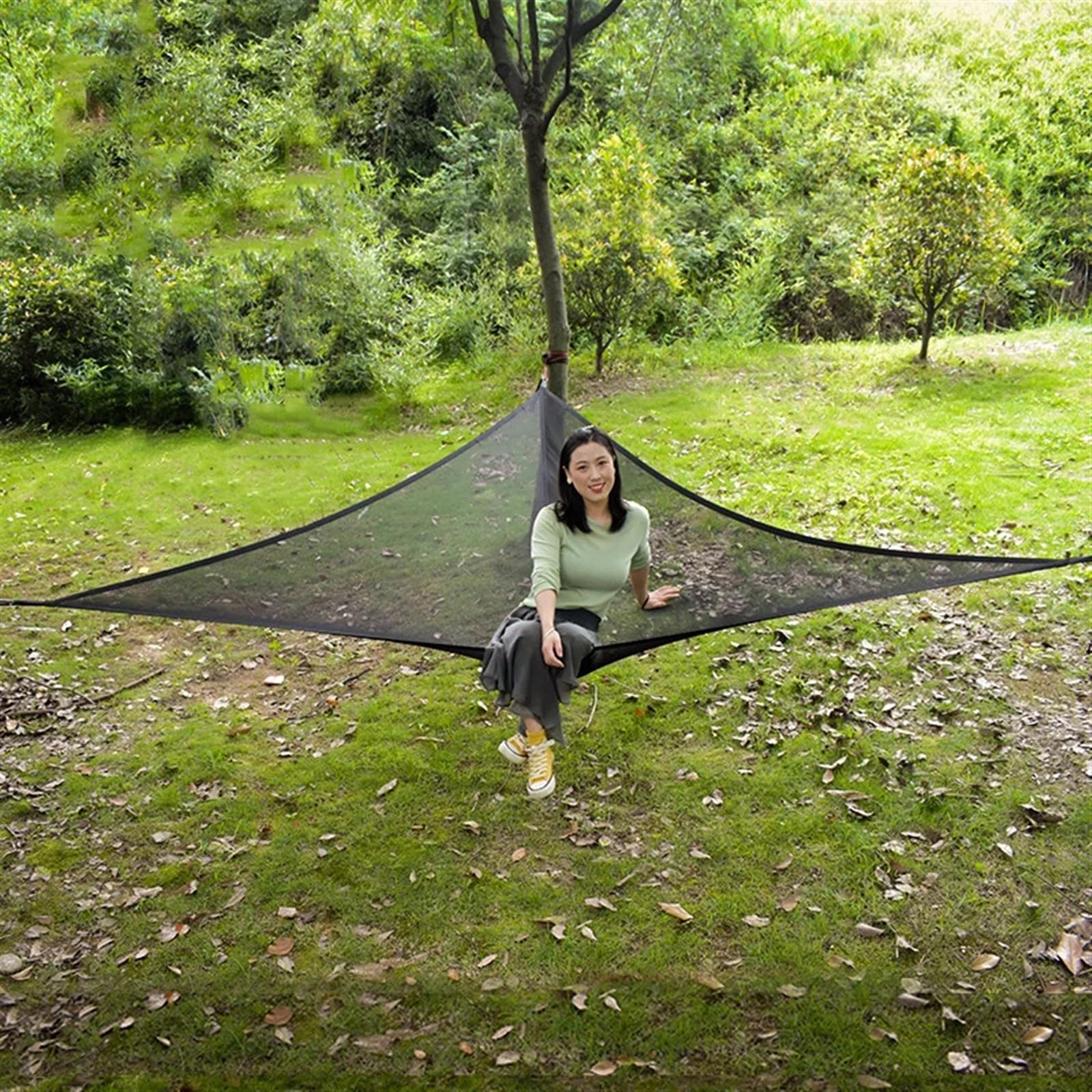 Hamaca de ocio, hamacas triangulares para exteriores, jardín, para dormir, colgar turísticas, hamacas portátiles para suministros de equipo de camping