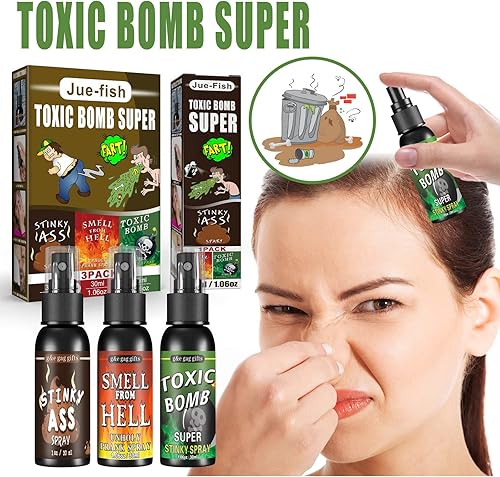 Miniatura 5 de Fart Spray - 3 piezas de spray para pedos extra fuerte, 1.0fl oz potente spray para pedos de trasero, spray de pedos apestosos y olor del infierno,