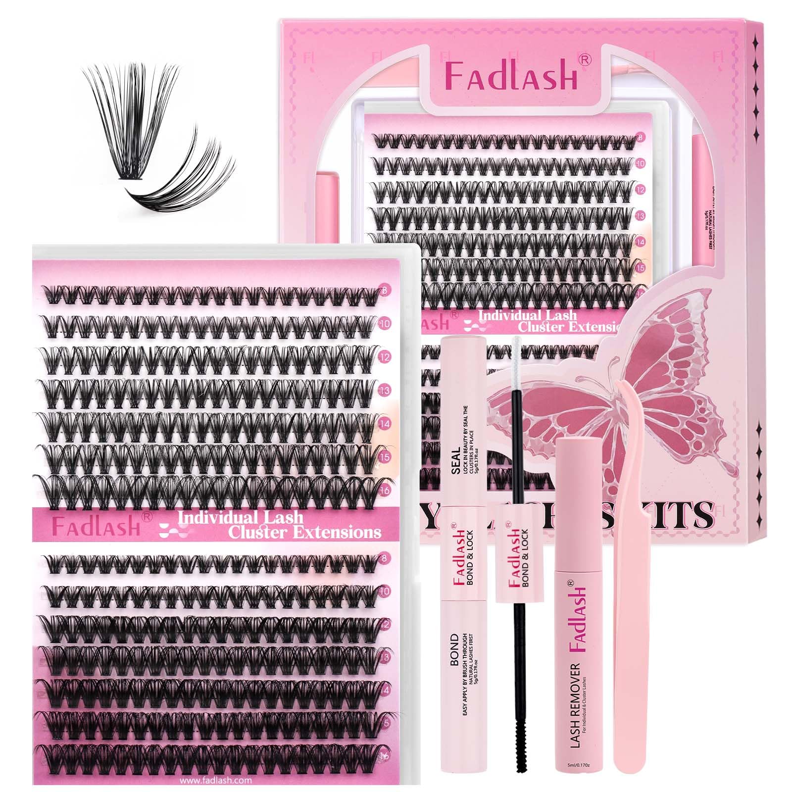 FADLASH Lash 120pcs 0.07mm D Curl 8-16mm 40D Mixed Trays Customizable DIY Eyelash Extensions for Beginners — view 129