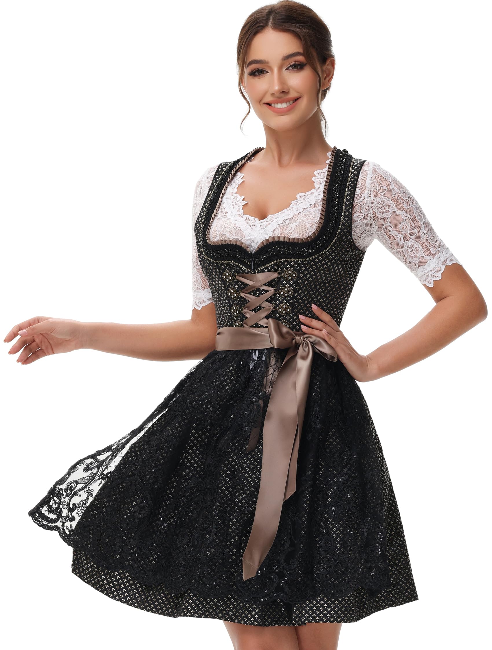 ELFIN Elegante midi-dirndl-jurk voor dames