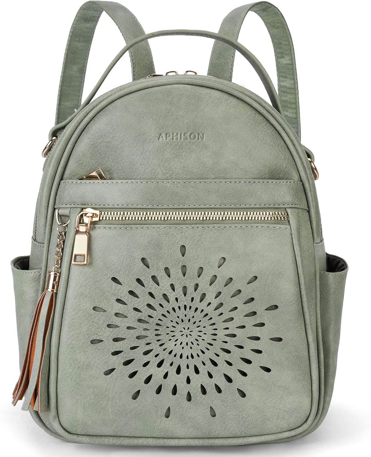 APHISON Small Backpack Purse for Women Cute PU Leather Mini Backpacks Ladies Casual Lightweight Travel Daypack Waterproof